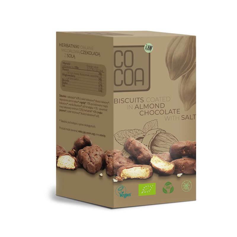 Herbatniki MINI w czekoladzie migdałowej BIO 80g Cocoa