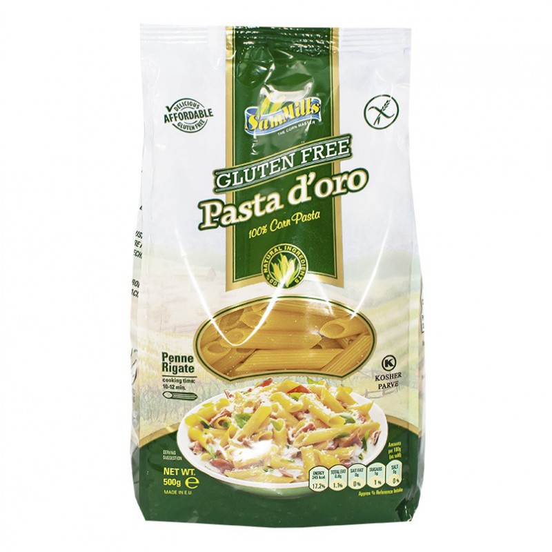 gluten free corn pasta d'oro penne 500g sammils