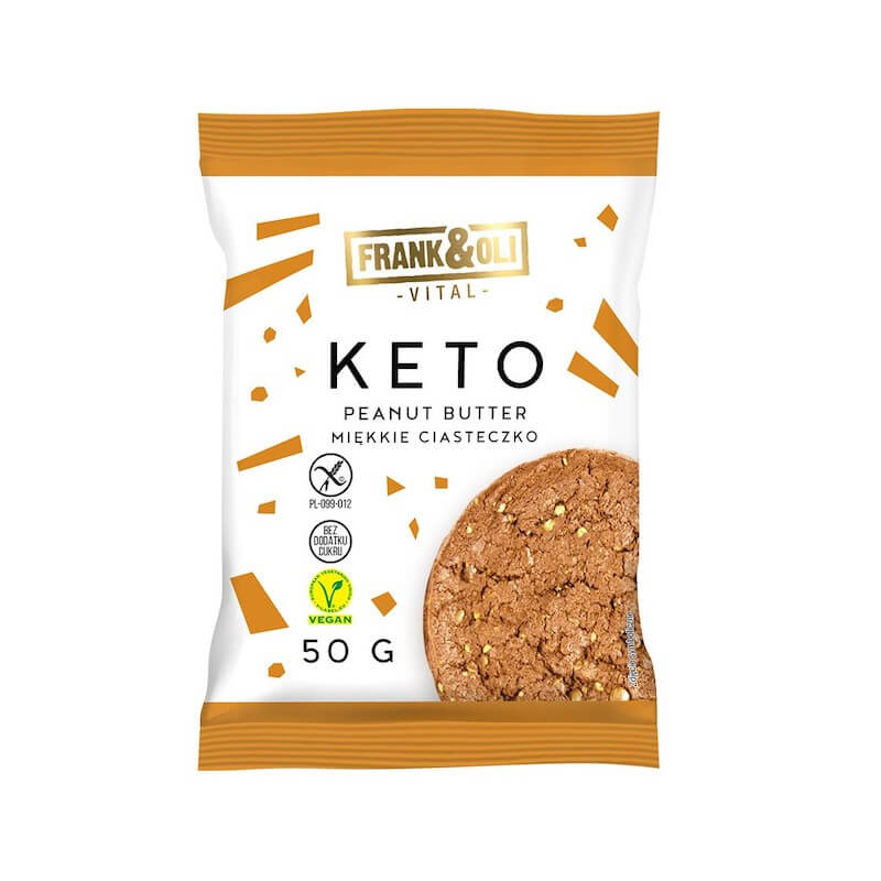 KETO Gluten-Free Soft Cookie Peanut Butter 50g Frank & Oli