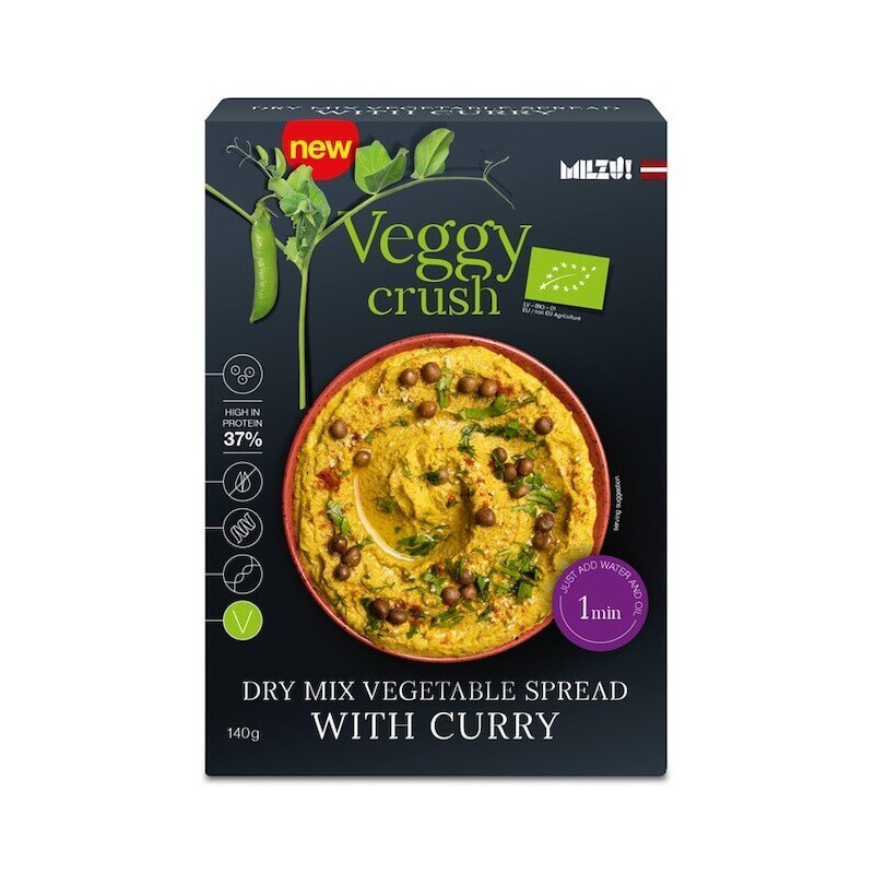 Organic Vegetable Spread Curry Mix VEGGY CRUSH 130g Milzu