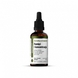 Gluten-Free Vegan Extracts In Drops For Memory & Concentration 30ml Pharmovit (Clean Label)
