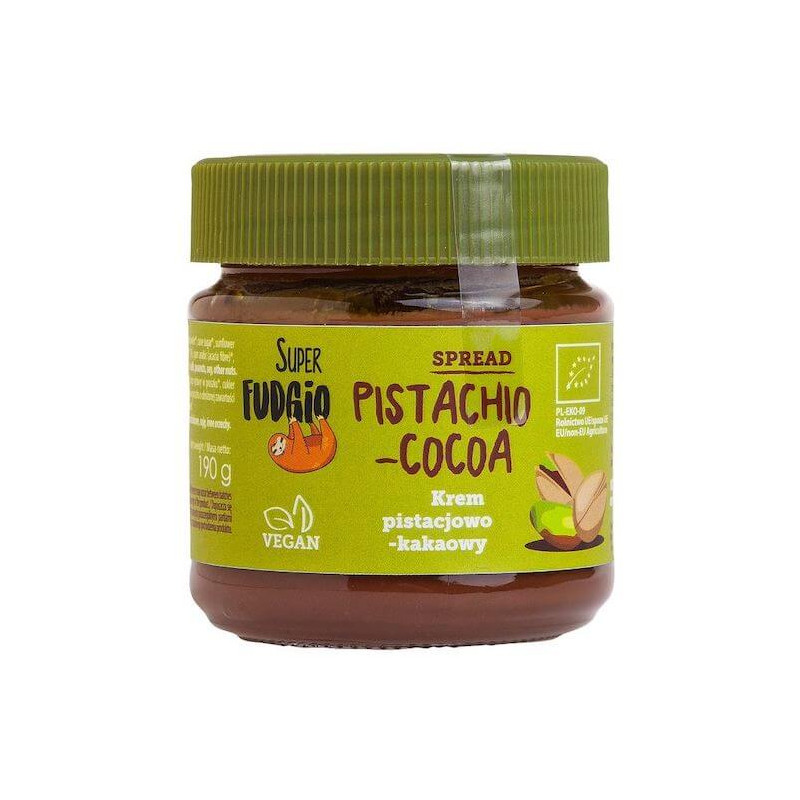 Vegan Gluten-Free Pistachio & Cocoa Spread 190g Super Fudgio