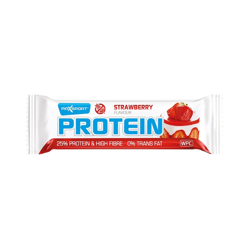 Gluten-Free Protein Bar Strawberry In White Glaze 60g Maxsport
