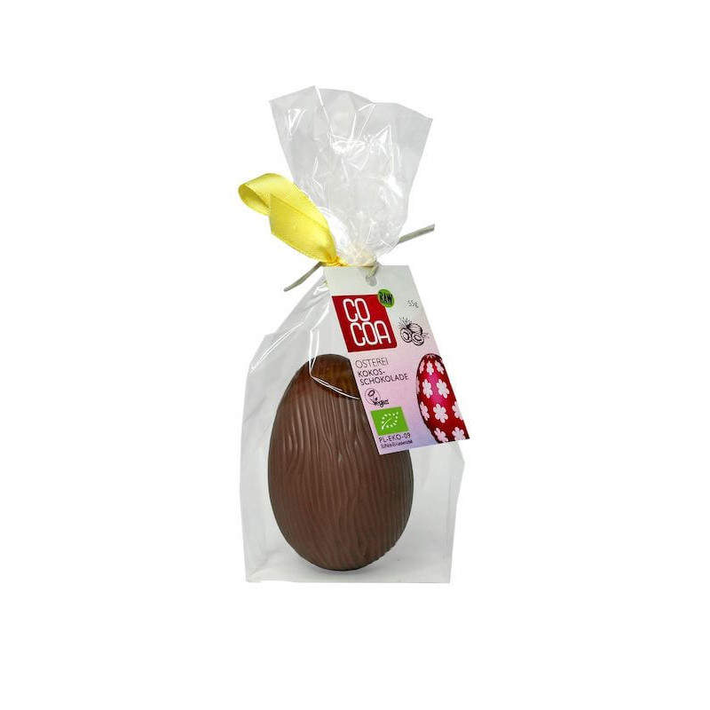 Organic Coconut Chocolate Egg 55g Cocoa