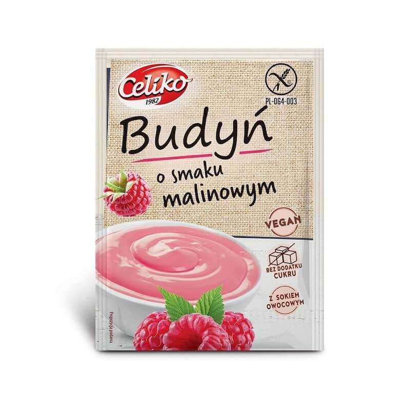 Gluten-Free Pudding Raspberry No Sugar 40g Celiko