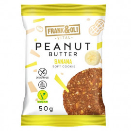 Vegan Gluten-Free Soft Cookie with Peanut Butter and Dried Banana 50g Frank & Oli