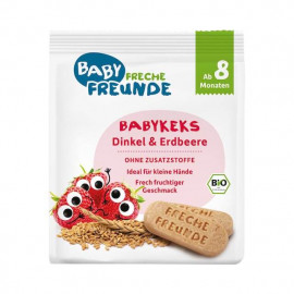 Organic Spelt Strawberry Biscuits From 8 Month 100g Freche Freunde
