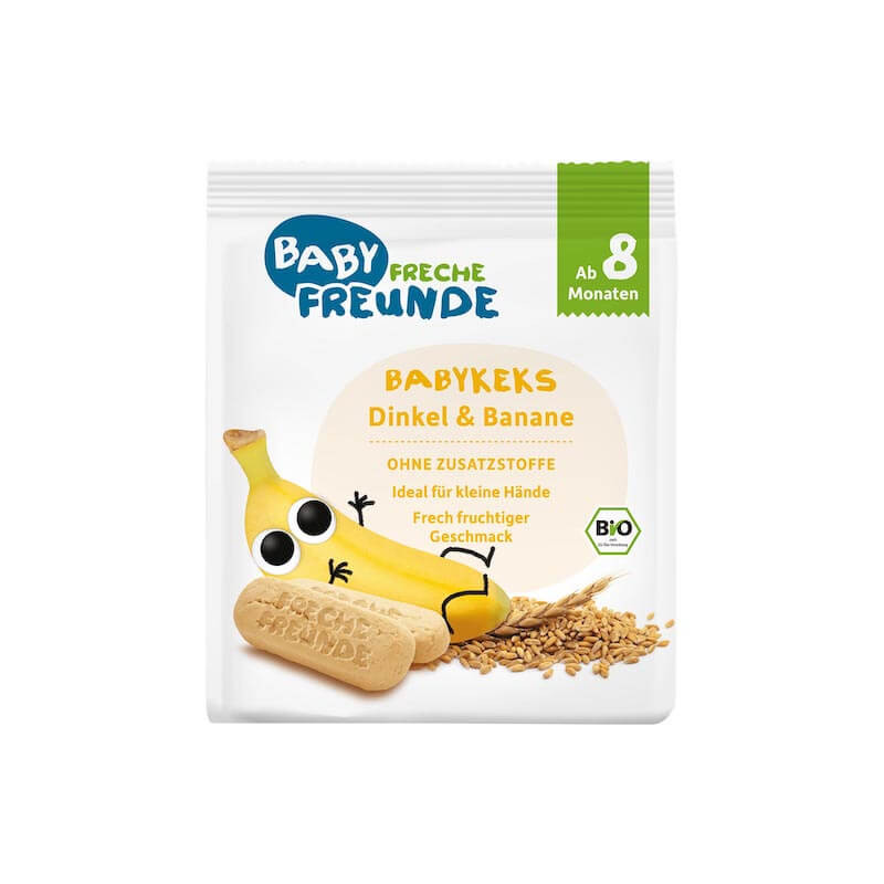 Organic Spelt Banana Biscuits From 8 Month 100g Freche Freunde