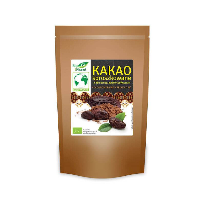 Kakao Sproszkowane o Obniżonej Zawartości Tłuszczu BIO 200g Bio Planet