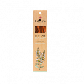Natural Indian Incense WHITE SAGE ( 15pcs. ) 30g Sattva