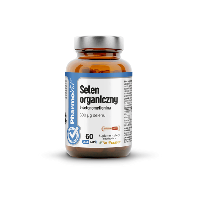 Vegan Organic Selenium 300mg 60 Capsules Pharmovit (Clean Label)