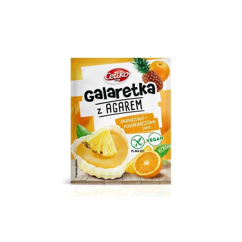 Gluten-Free Jelly Pineapple & Orange with Agar 45g Celiko