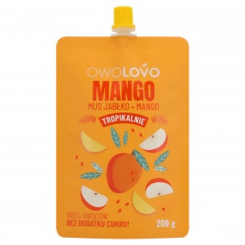 Tropical Mousse Apple - Mango 200g Owolovo
