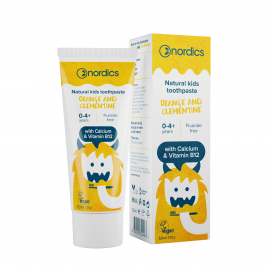 Orange & Clementine Toothpaste For Kids Fluoride Free with Vitamin B12 50ml Nordics