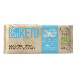 Vegan Organic KETO Chocolate with Coconut and MCT Oil 40g Cocoa