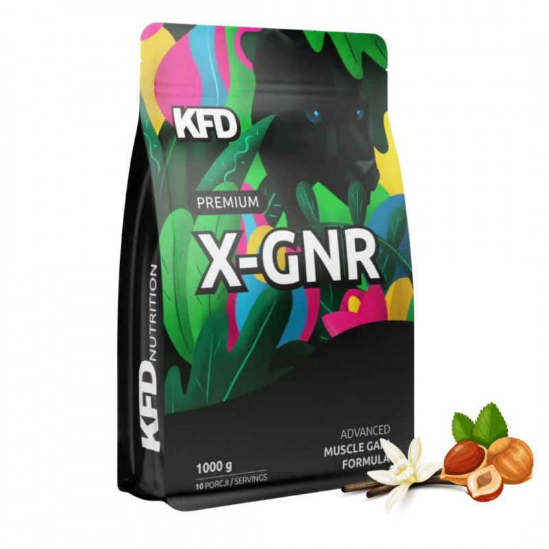 Premium X- Gainer Waniliowo- Orzechowy 1000g KFD