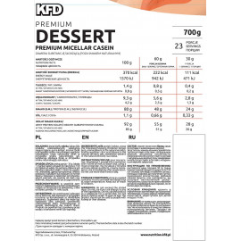 Premium Protein Dessert ( Micellar Casein) Pistachio 700g KFD