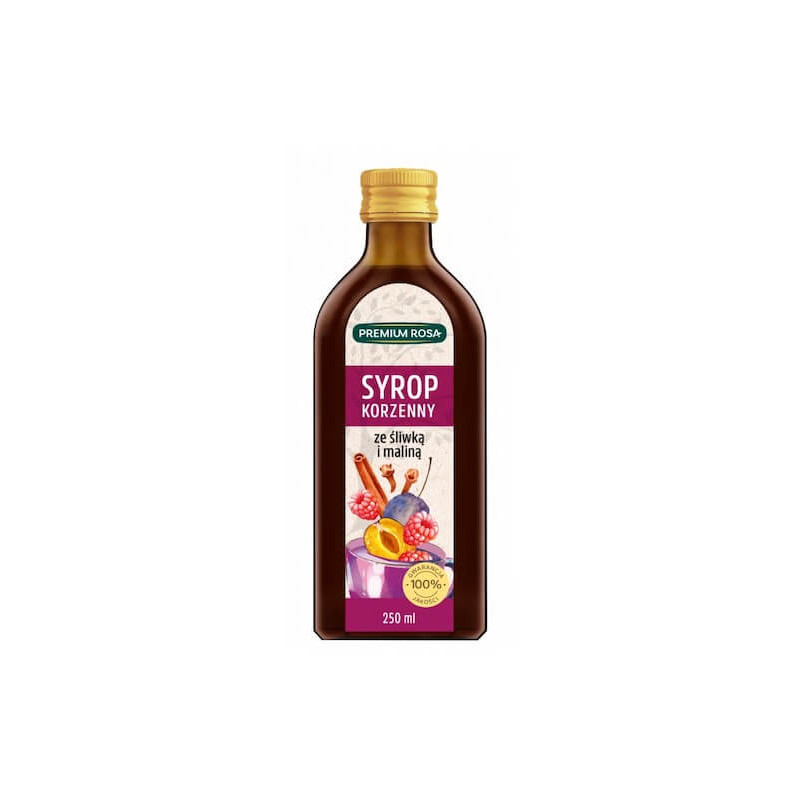 Spiced Syrup Plum & Raspberry 250ml Premium Rosa