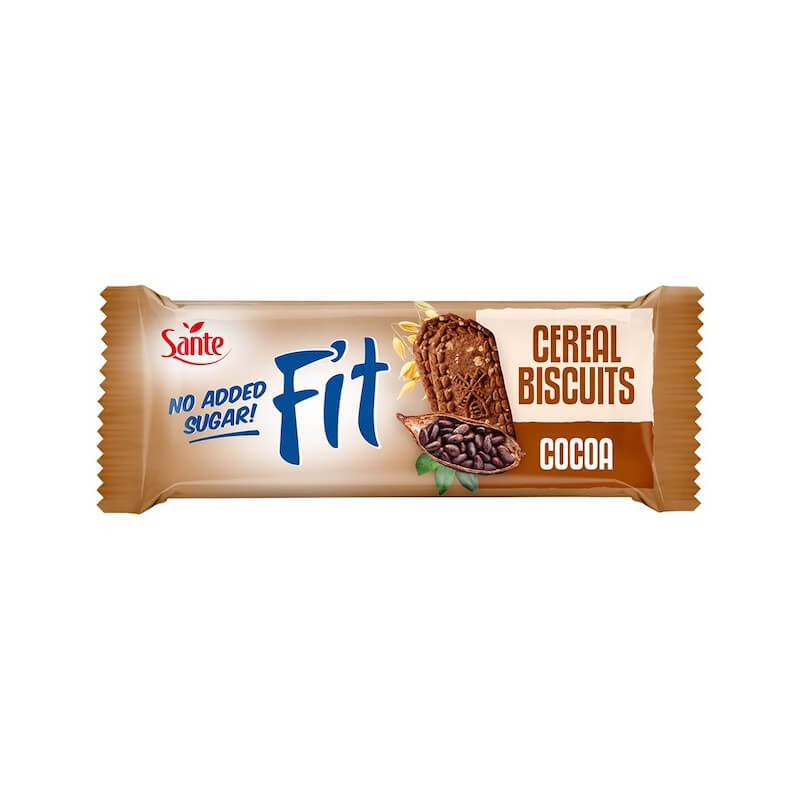 FIT Cereal Cocoa Biscuits No Sugar 50g Sante