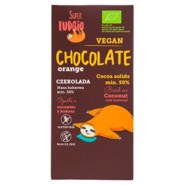 Organic Vegan Gluten-Free Chocolate Orange 80g Super Fudgio