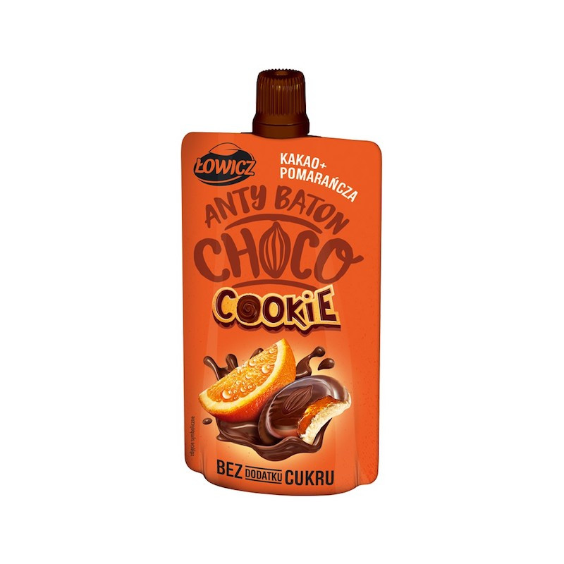 Mus Kakao i pomarańcza Anty Baton Choco Cookie bez cukru 100g Łowicz