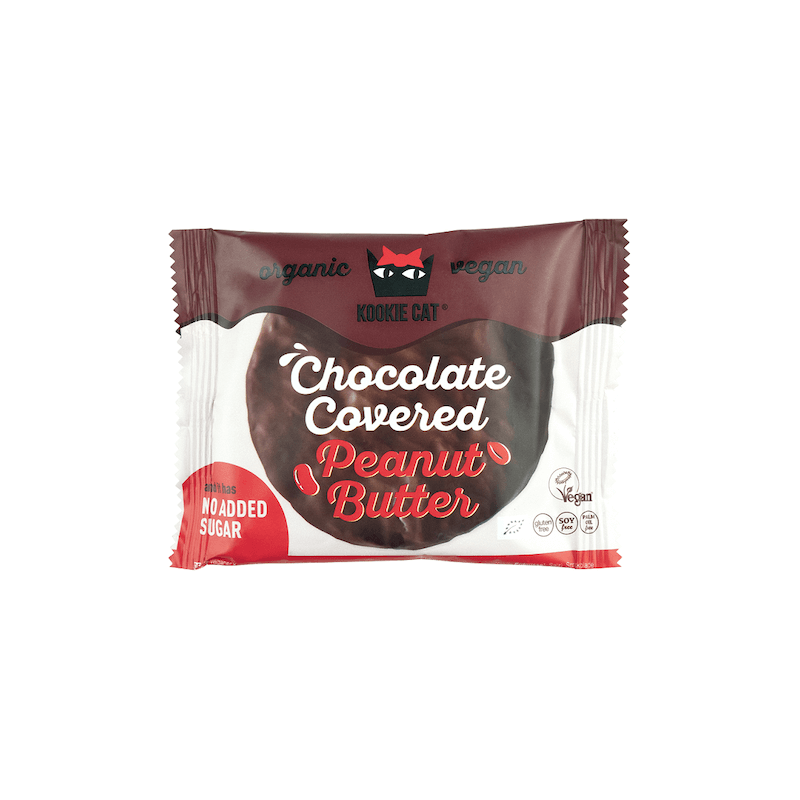 Organic Vegan Gluten-Free Cookie With Chocolate No Sugar & Peanut Butter 50g Kookie Cat