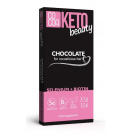 Organic Vegan KETO Beauty Chocolate with Selenium & Biotin 40g Cocoa