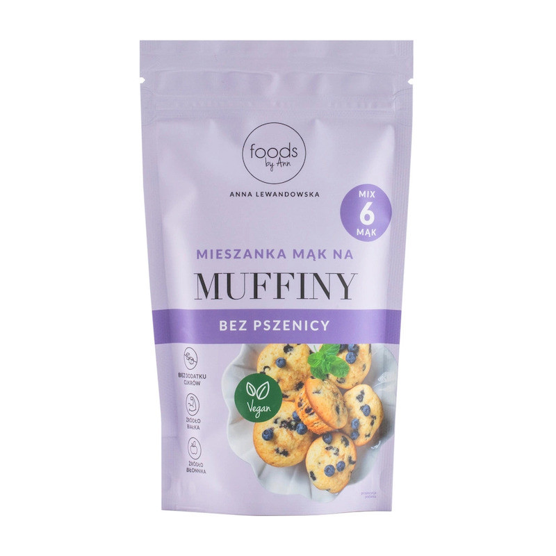 Wegańskie Muffiny bez Pszenicy Mieszanka Mąk 250g Foods by Ann