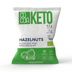 Organic Gluten-Free Hazelnuts In Coconut Mylk KETO Chocolate With MCT Oil No Sugar 70g Cocoa
