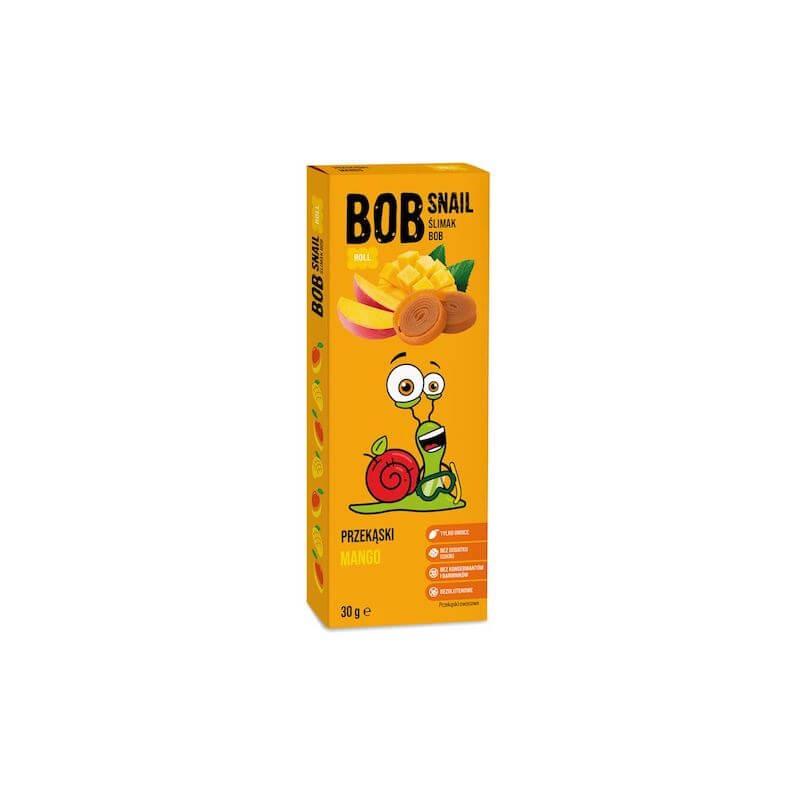 Przekąska Roll Mango Bez Dodatku Cukru Bezglutenowa 30g Bob Snail
