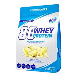 Białko 80 Whey Protein Odżywka Białkowa o Smaku Waniliowym 908g 6PAK