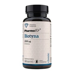 Biotin (2500µg) Gluten-Free 60 Capsules Pharmovit