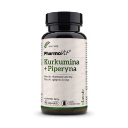 Curcumin and Piperine Gluten-Free Dietary Supplement 90 Capsules PHARMOVIT (CLASSIC)