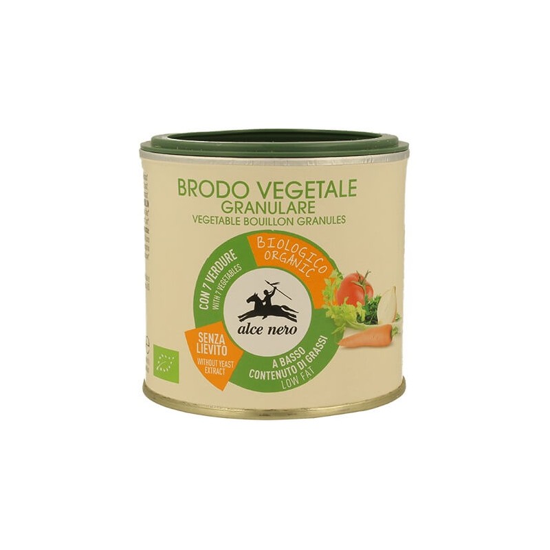 Organic Gluten-Free Granulated Vegetable Broth 120g Alce Nero