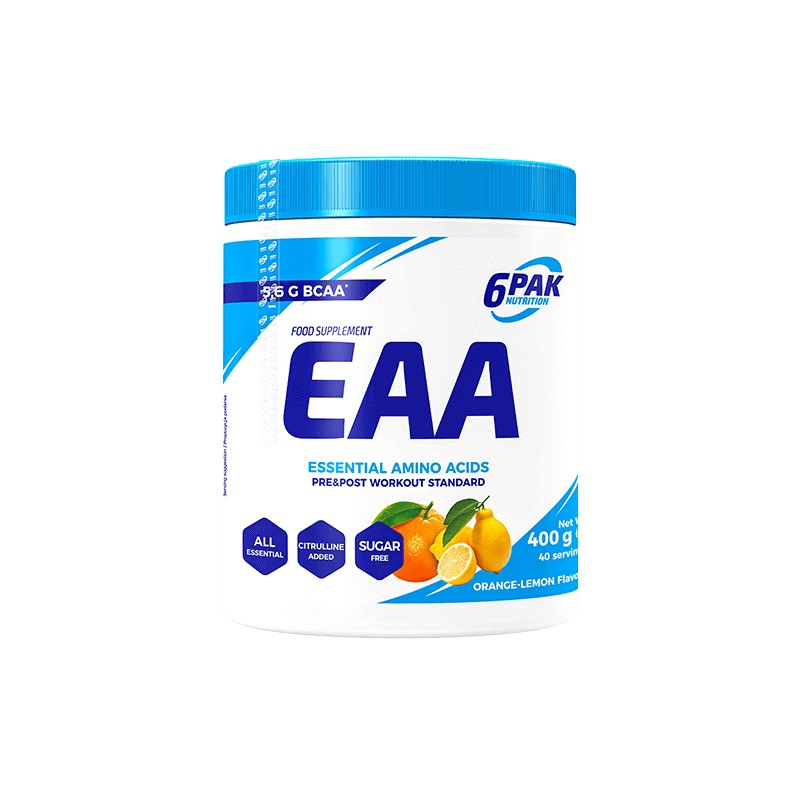EAA (Essential Amino Acids) ORANGE & LEMON Flavour 400g 6PAK