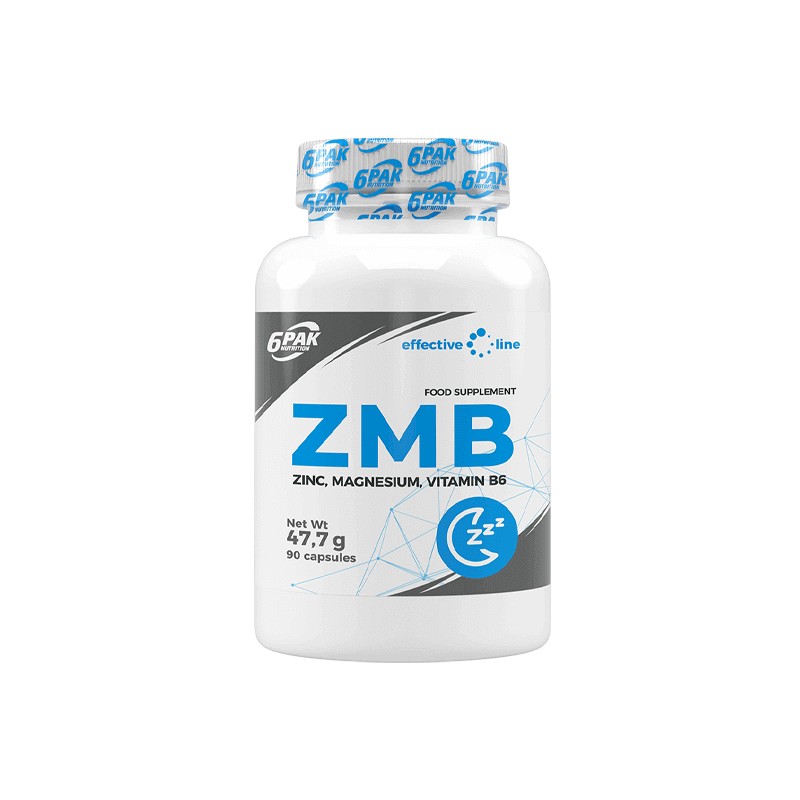 ZMB Suplement Diety Cynk Magnez, B6 90 kapsułek 47,7g 6PAK