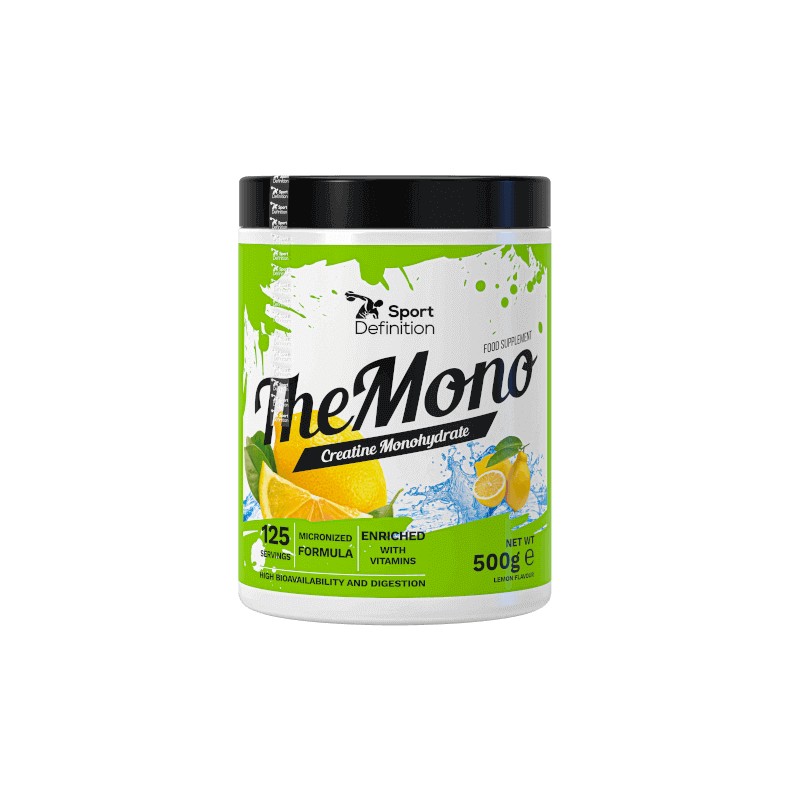 The Mono Monohydrat Kreatyny o Smaku Cytrynowym Suplement Diety 500g Sport Definition