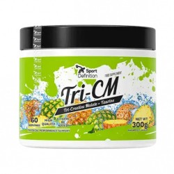 TRI-CM Jabłczan Tri-Kreatyny z Tauryną Suplement Diety o Smaku Ananasowym 300 g Sport Definition