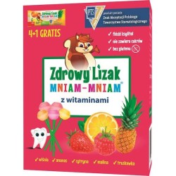 Zdrowy Lizak MINIAM-MNIAM z Witaminami Bez Cukru (4 + 1 GRATIS) 30g Starharma