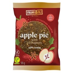 Apple Pie & Cinnamon Christmas Cookie Miękkie Ciasteczko Szarlotkowe Bez Cukru Wegańskie 50g Frank & Oli