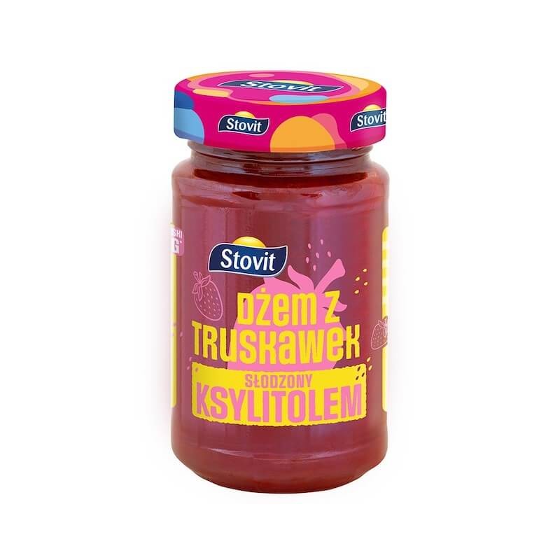 Strawberry Jam Sweetened With Xylitol, No Sugar 250g Stovit