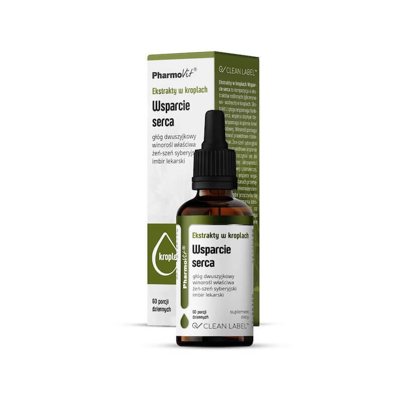 Gluten-Free Vegan Extracts In Drops For Heart Support 30ml Pharmovit (Clean Label)