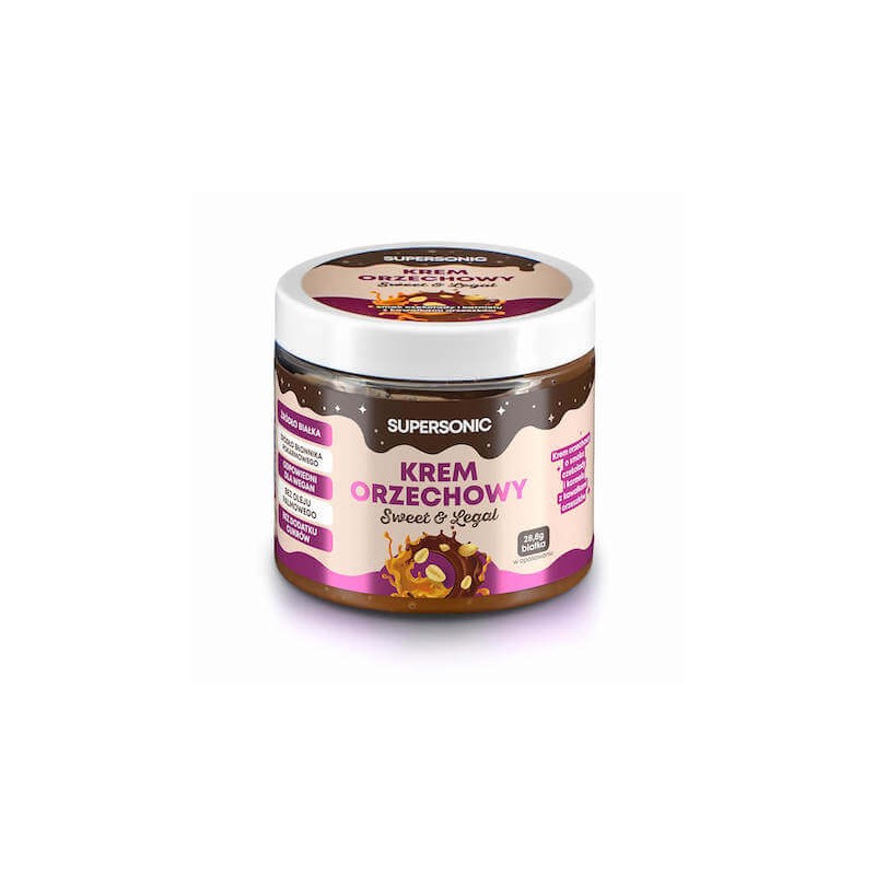 Legal & Sweet Chocolate and Caramel Nut Cream with Nut Pieces 160g Supersonic