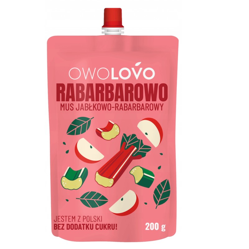 Apple & Rhubarb Mousse 200g Owolovo