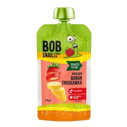 Przecier Fruit To Go Banan-Truskawka Bez Dodatku Cukru 120g Bob Snail