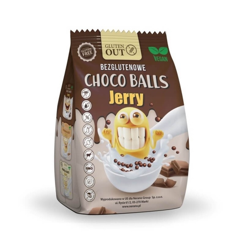 Vegan Gluten-Free Choco Balls 375g  Jerry Gluten Out