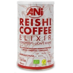 Organic Arabica Instant Coffee with REISHI + LION'S MANE + CORDYCEPS 100g Ani