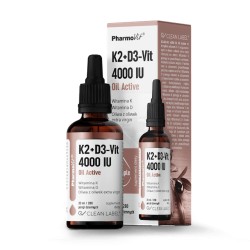 Gluten-Free Vitamin K2 + D3 (75 mcg +100 mcg) in Drops 30ml Pharmovit (Clean Label)