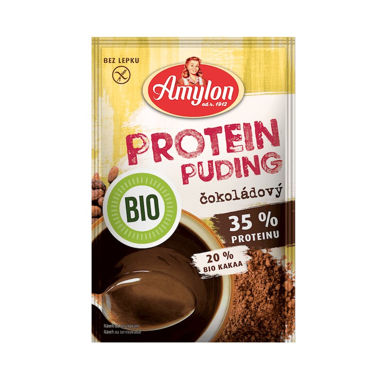 Organic Gluten-Free Protein Pudding CHOCOLATE No Sugar 45g Amylon