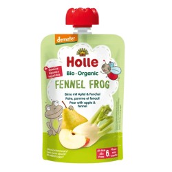 Organic Puree FENNEL FROG Apple, Pear & Fennel From 6 Months No Sugar 100g Holle